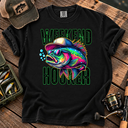 Weekend Hooker Neon Bass T-Shirt in Black