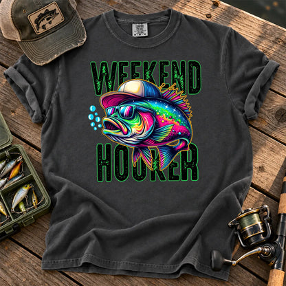 Weekend Hooker Neon Bass T-Shirt in Pepper