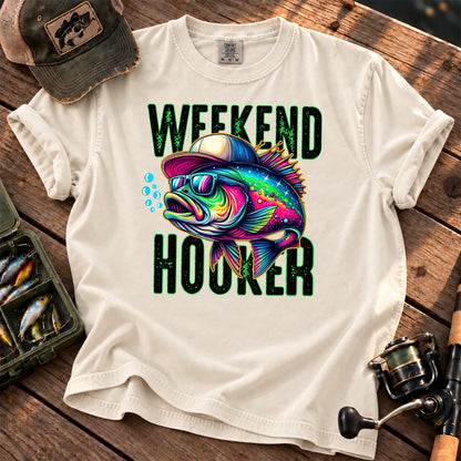 Weekend Hooker Neon Bass T-Shirt in Ivory