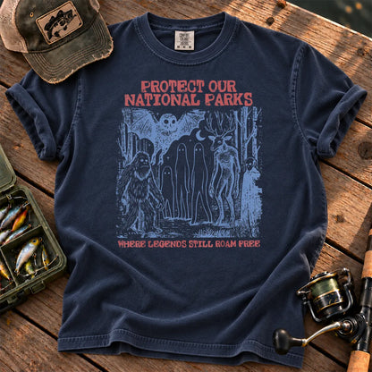 Where Legends Still Roam Cryptid T-Shirt in True Navy