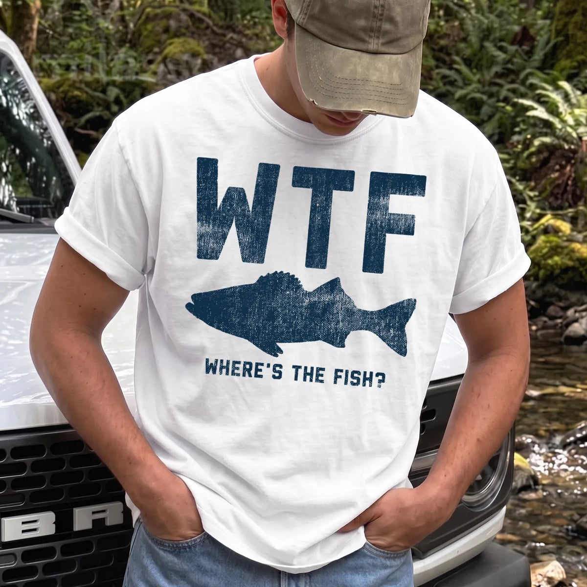 Where's the Fish T-Shirt Men model in White