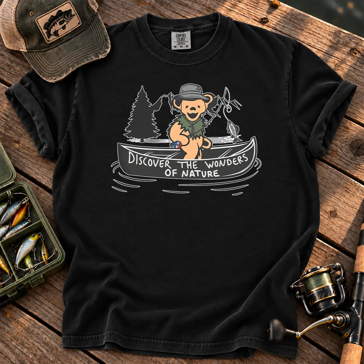 Wonders of Nature Fishing T-Shirt in Black