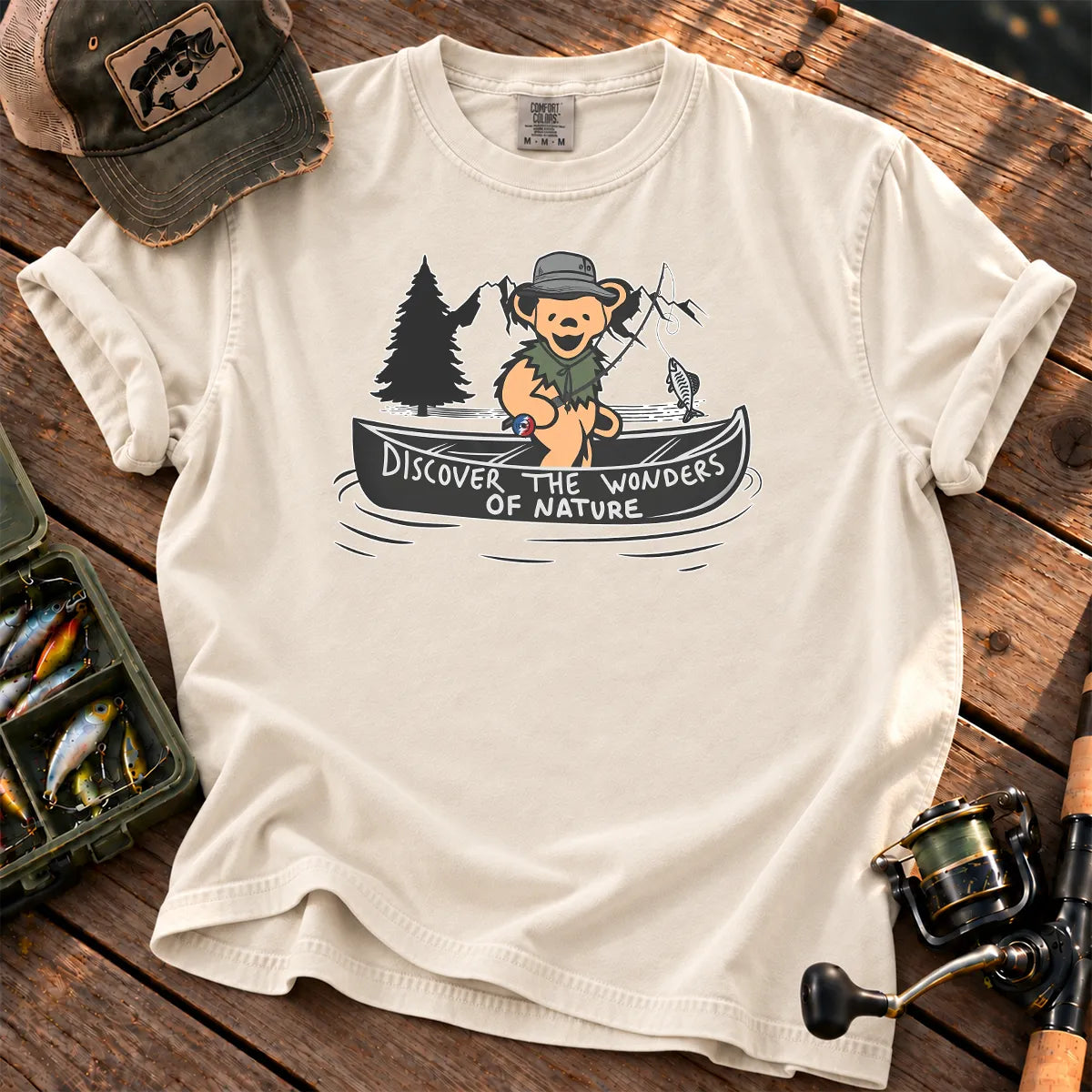 Wonders of Nature Fishing T-Shirt in Ivory