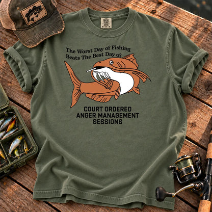 Worst Day Fishing T-Shirt in Moss