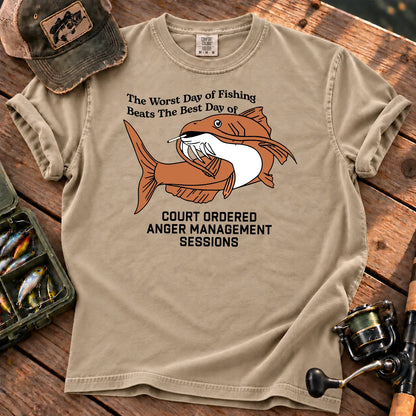 Worst Day Fishing T-Shirt in Sandstone